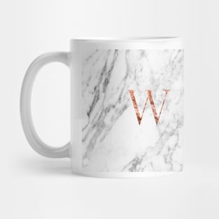 Monogram rose marble W Mug